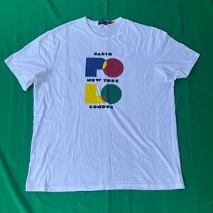 Polo by Ralph Lauren White Tee with Multicolor Graphic
